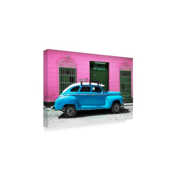 Philippe Hugonnard 'Skyblue Vintage Car' Canvas Art,16x24